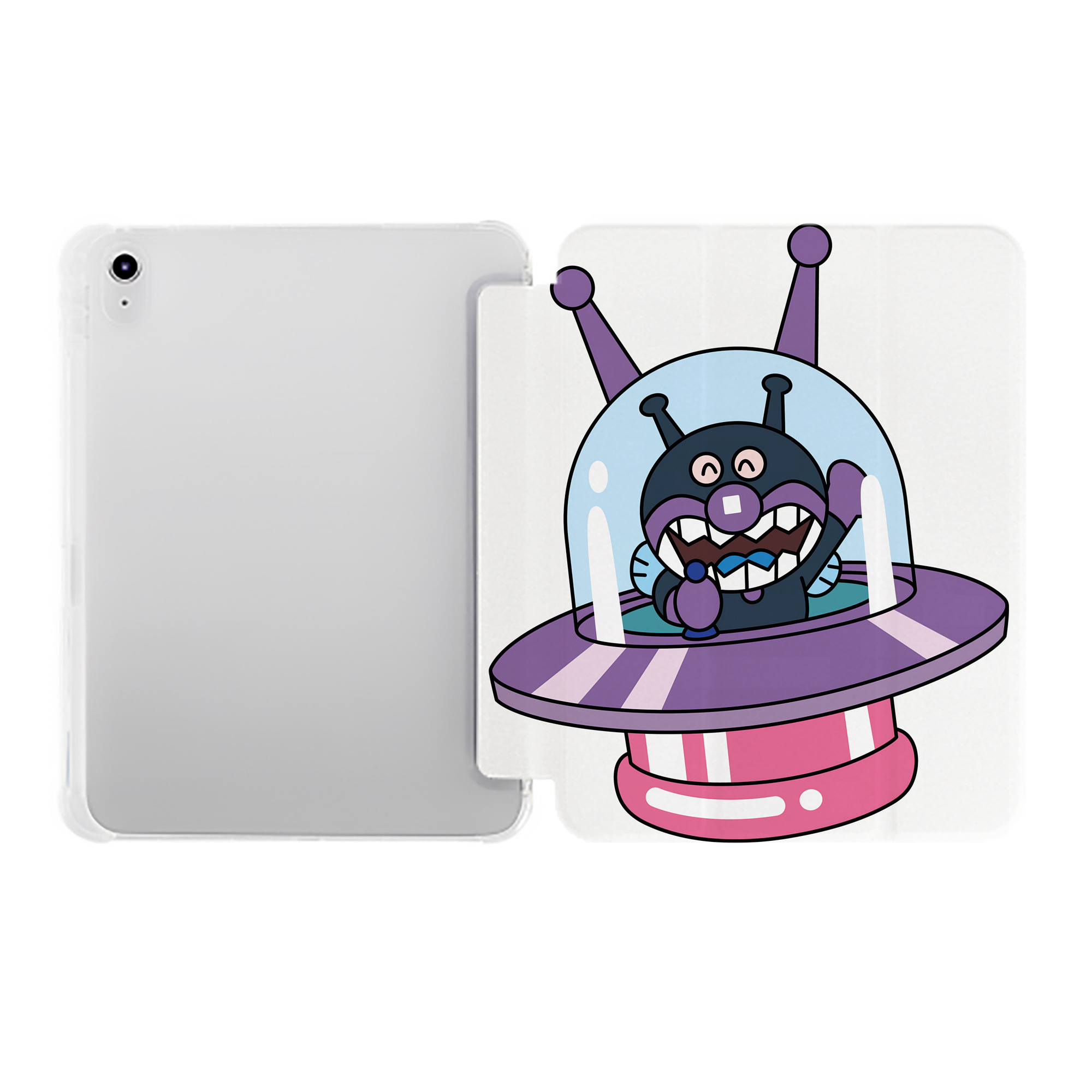 （画像用） アンパンマン Anpanman IPad ケース ペン収納付き 三つ折りスタンド PUレザー×シリコン 対応機種9.5/10.5/10.9インチ